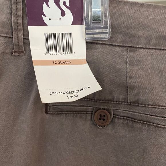 Gloria Vanderbilt Sammy Cropped Pants – Brown Stretch, Size 12, NWT - Picture 3 of 8